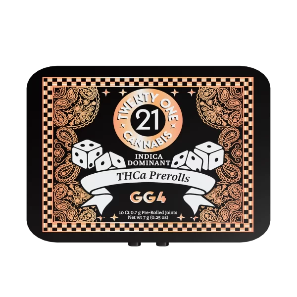 Twenty One Cannabis Preroll Tins GG4- front