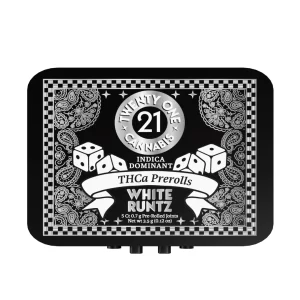 Twenty One Cannabis Preroll Tins White Runtz - Front