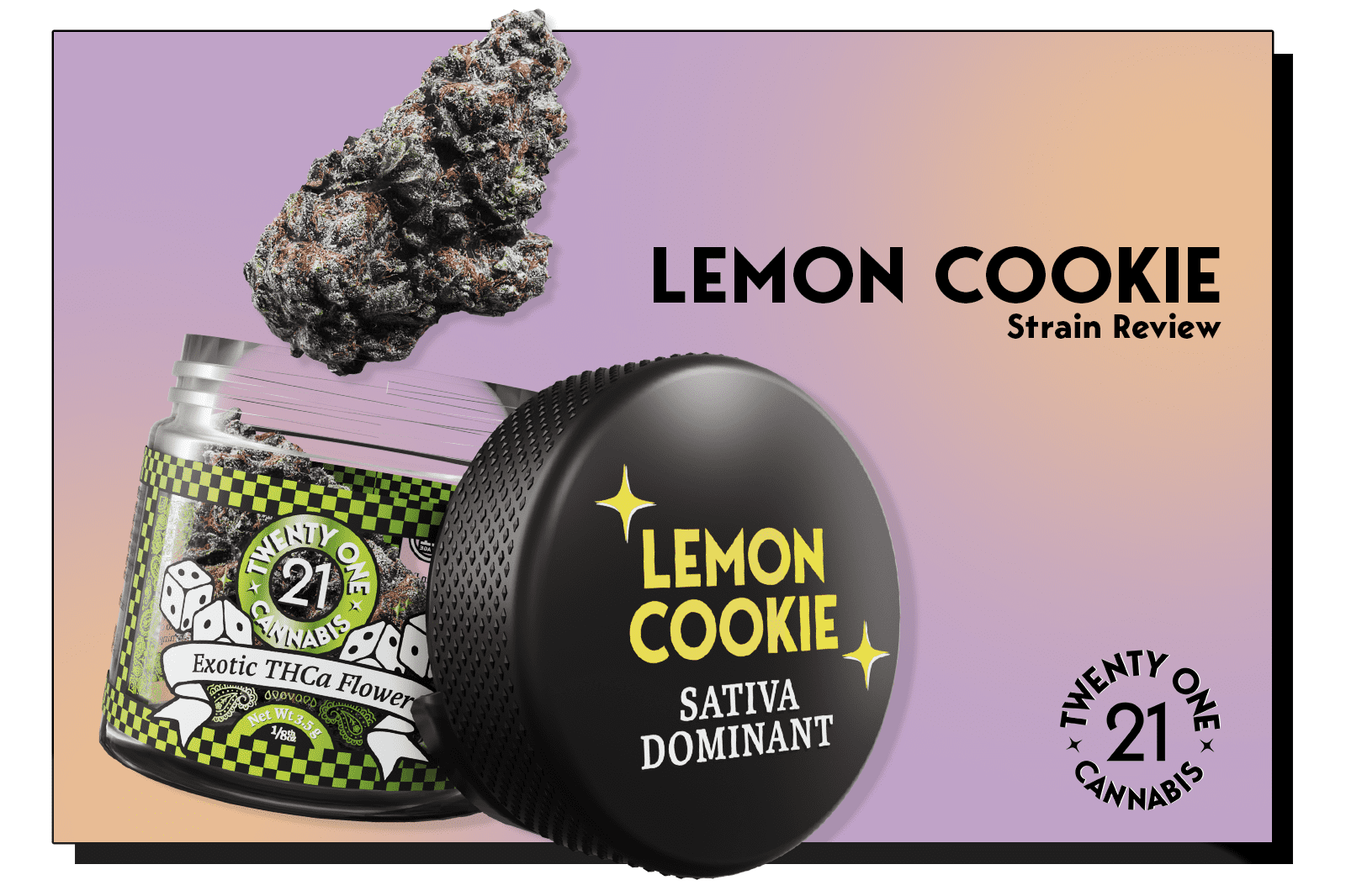 Lemon Cookie Sativa Strain Review - Featured Image