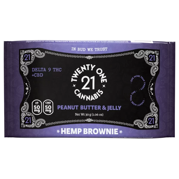 Peanut Butter & Jelly THC Brownie 100mg