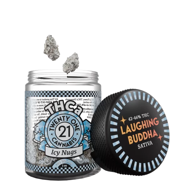 THCa Flower - Icy Nugs 1 oz Jars - Laughing Budda (Sativa)