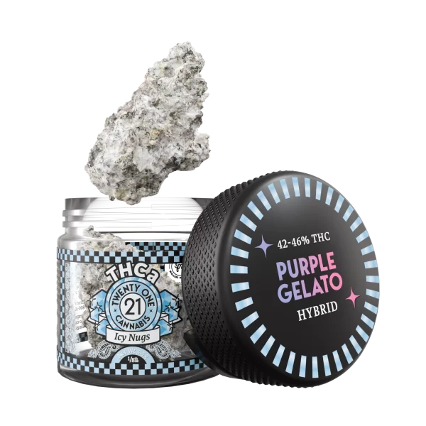 THCa Flower - Icy Nugs 3.5g - Purple Gelato (Hybrid)