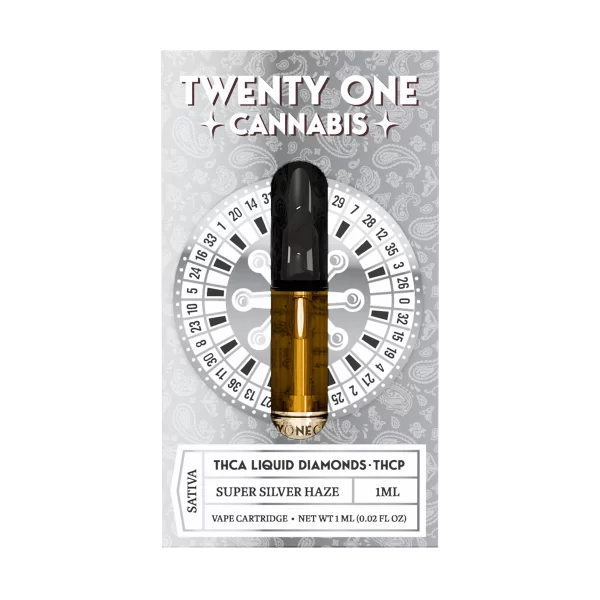 THCa & THCp 1ml Vape Cartridge - Super Silver Haze (Sativa)