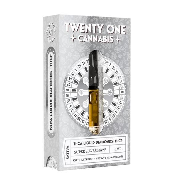 THCa & THCp 1ml Vape Cartridge - Super Silver Haze (Sativa) - Image 2