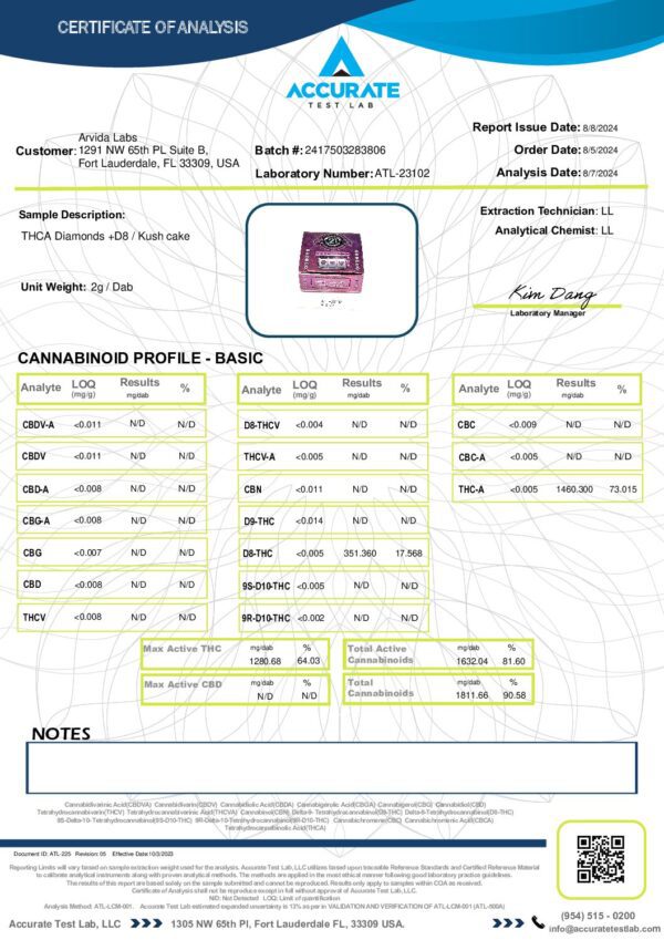 Kush Cake (Indica) 2g Diamonds Jar - Image 7