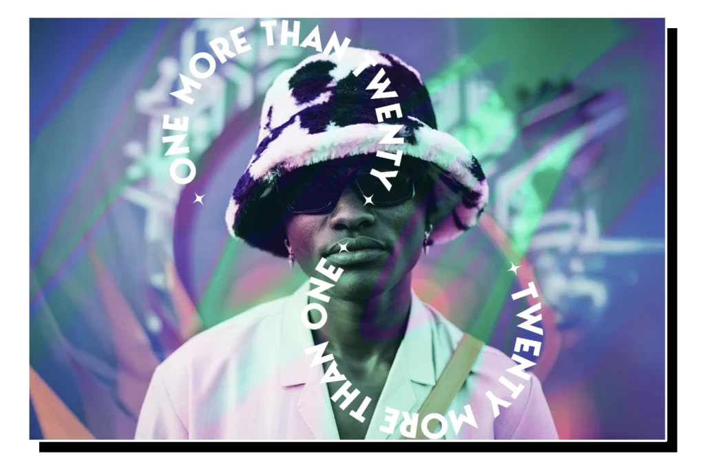 A lady wearing a hat and sunglasses with the text 'Twentyone Cannabis' over the picture