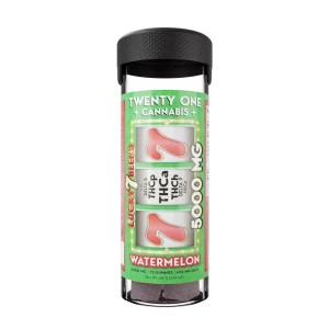 Twenty One Cannabis Lucky 7 Edibles Watermelon Flavor