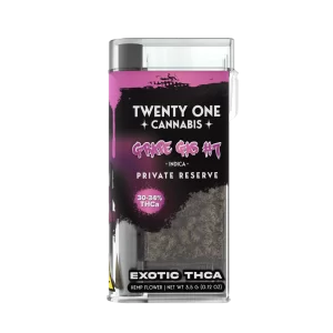 THCa Flower 3.5g Exotica Jar - One Hitter - Grape Gas #7 (Indica)