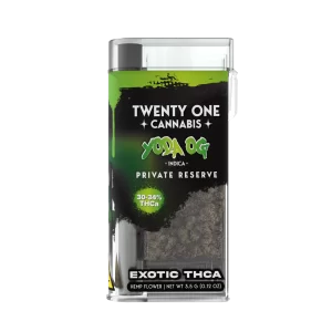 THCa Flower 3.5g Exotica Jar - One Hitter - Yoda OG (Indica)