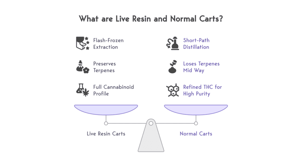 Visual on Live Resin and Normal Carts