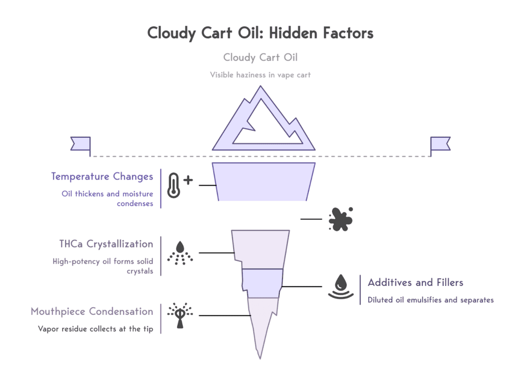 Visual on cloudy cart oil