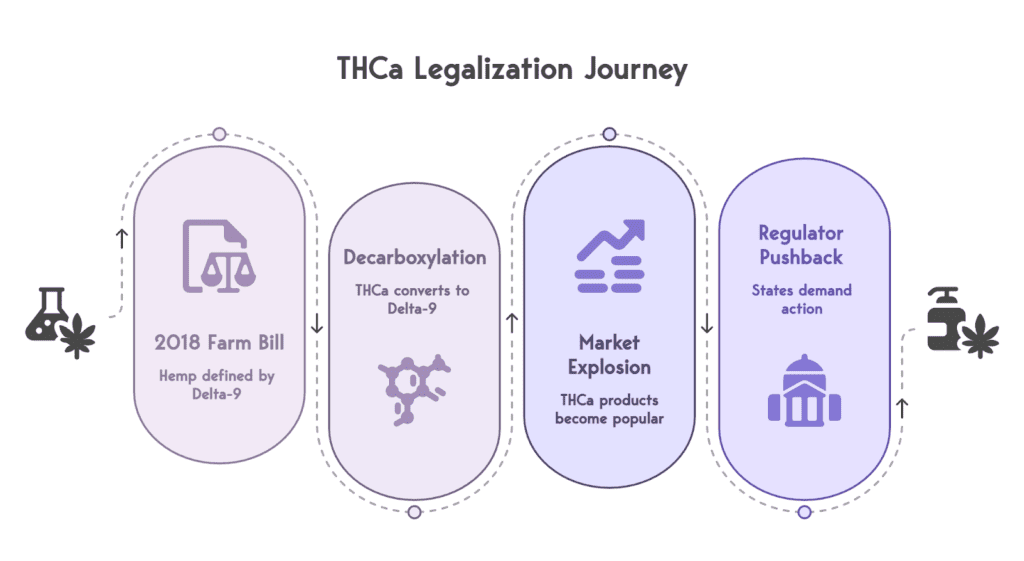 Visual of the full THCa legalization journey